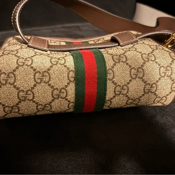 Gucci Brown GG Supreme Canvas Ophidia Belt Bag - Picture 3 of 7